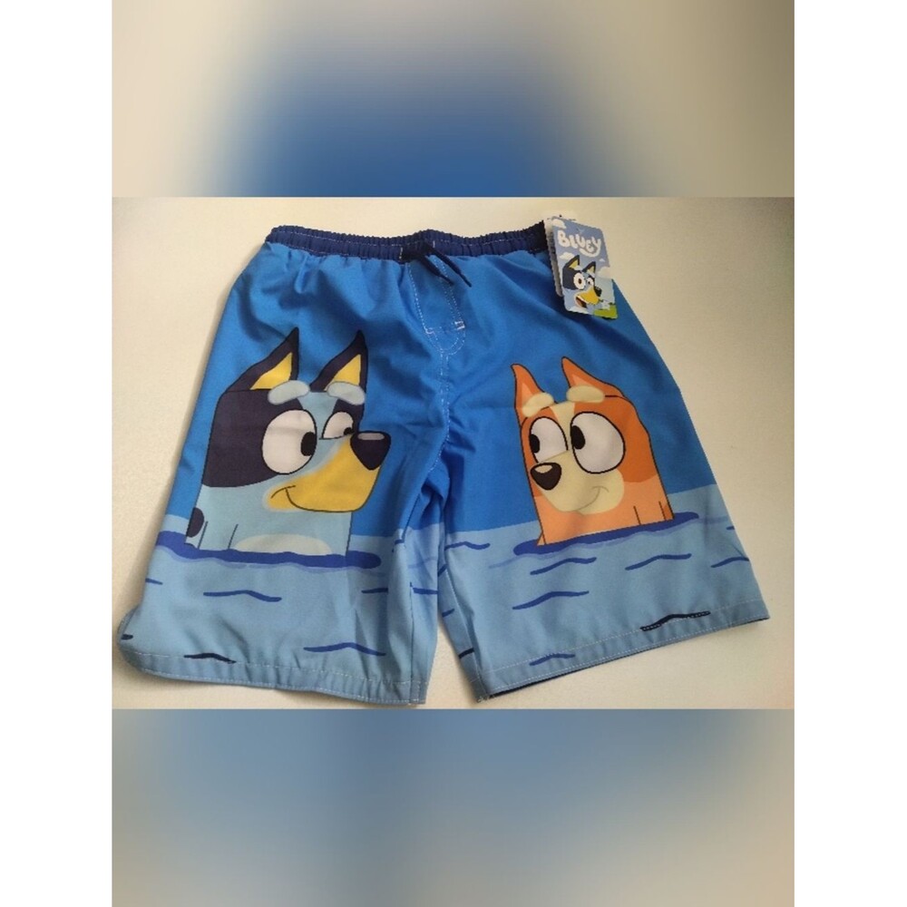 Bluey Boys' Blue Swim Shorts with Character Print New Size 10/12